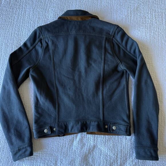 American Giant Women’s Trucker Jacket Size Small Blue Full Zip Cotton - Picture 2 of 10